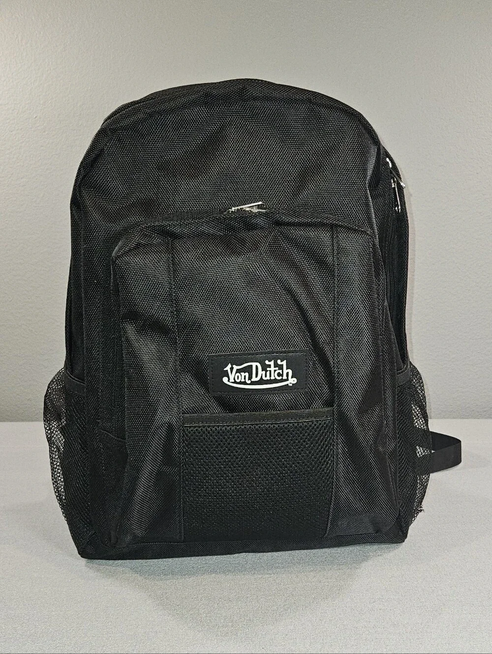 NWOT Von Dutch black 17” canvas backpack with laptop storage